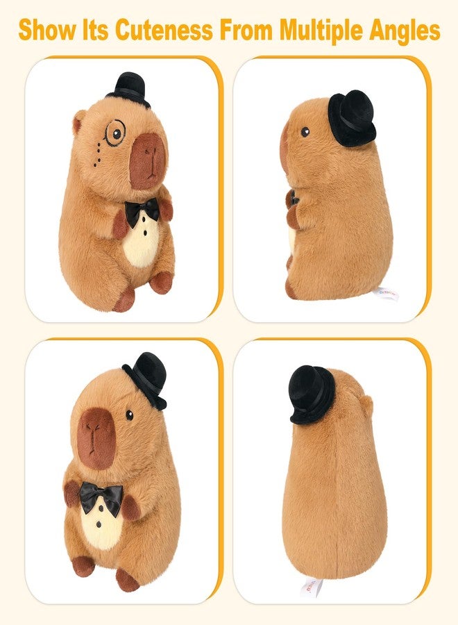Ditucu Original Gentleman Capybara Plush with Bowler Hat 9 inch Cute Capibara Stuffed Animal Soft Plushies Toys Gifts for Kids Brown - Image 5